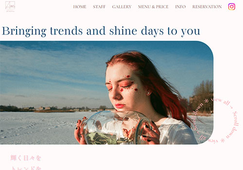 HAIRSALON Arween Official Websiteのトップページのサムネイル