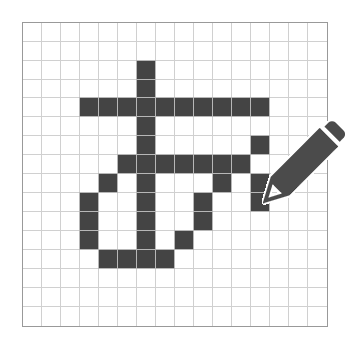 ドットを打つイメージ